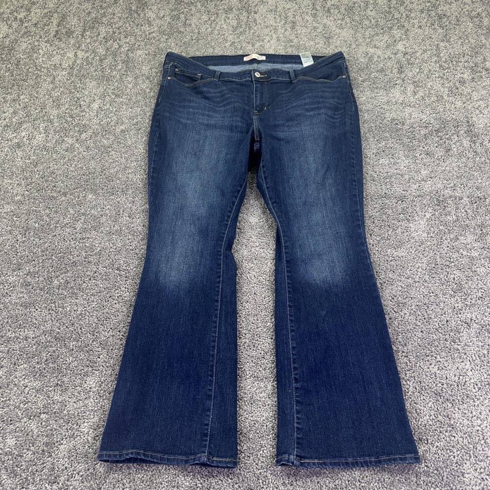 Signature Levi Strauss Jeans Womens 20 Blue Mid Rise Bootcut Dark Wash Denim